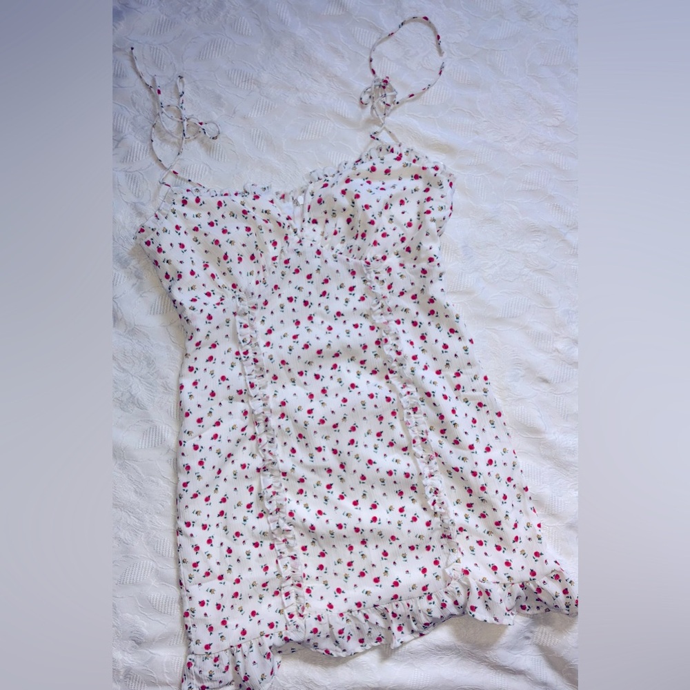 Woven pink junior  dress size 6 .